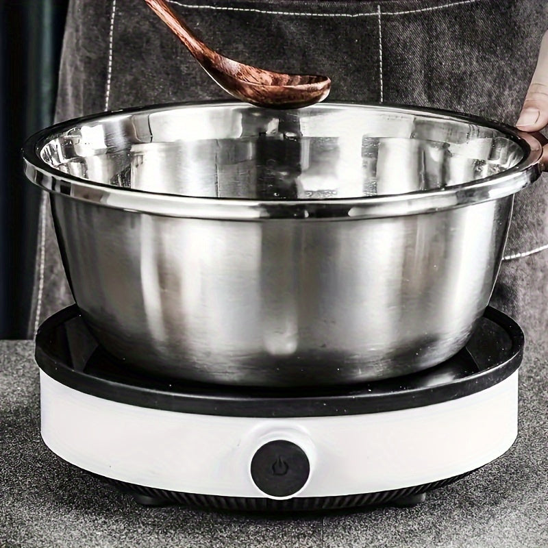 3-piece Stainless Steel Kitchen Set with Integrated Grinder, Strainer, and Mixing Bowl - Ideal for Cleaning, Slicing, and preparing fruits, vegetables, and cheese. Food-safe with Drainage