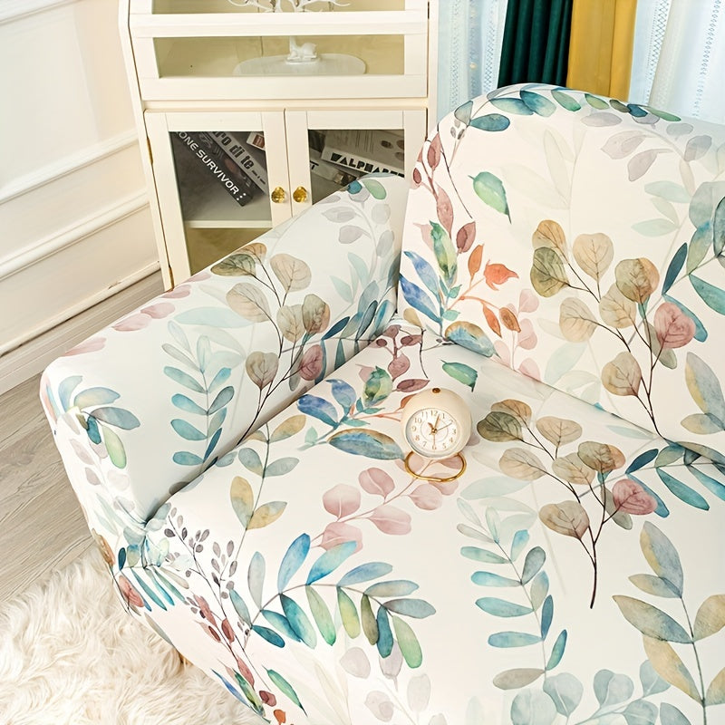 Stylish floral printed sofa slipcover that is elastic and protects your furniture in bedrooms, offices, and living rooms.