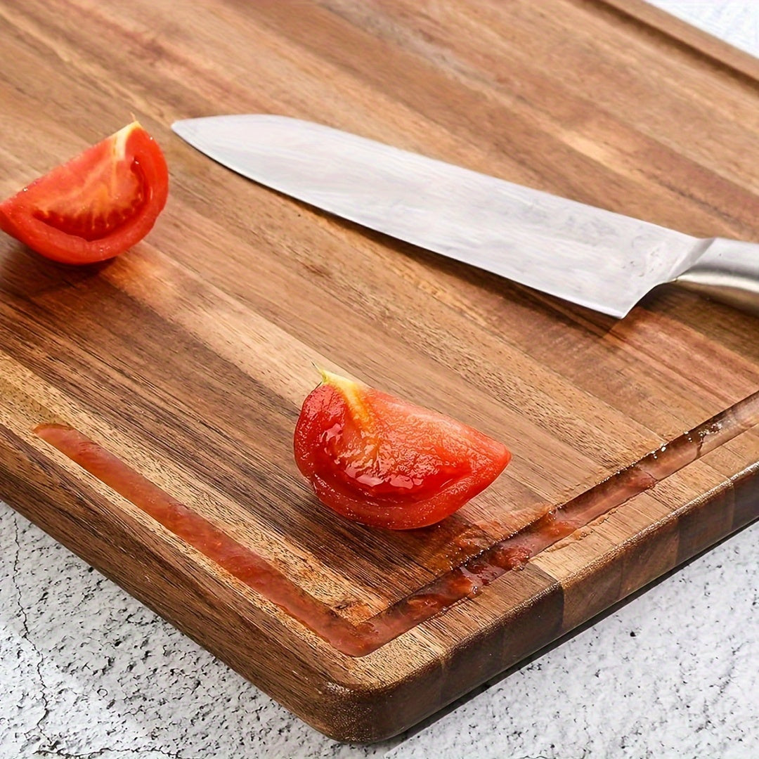 Best-Selling Premium Wooden Cutting Board for Professional Chefs - Perfect for Meat, Cheese, Bread, Vegetables & Fruits - Must-Have Kitchen Accessory for Home, Dorms, and Mother's Day Gift