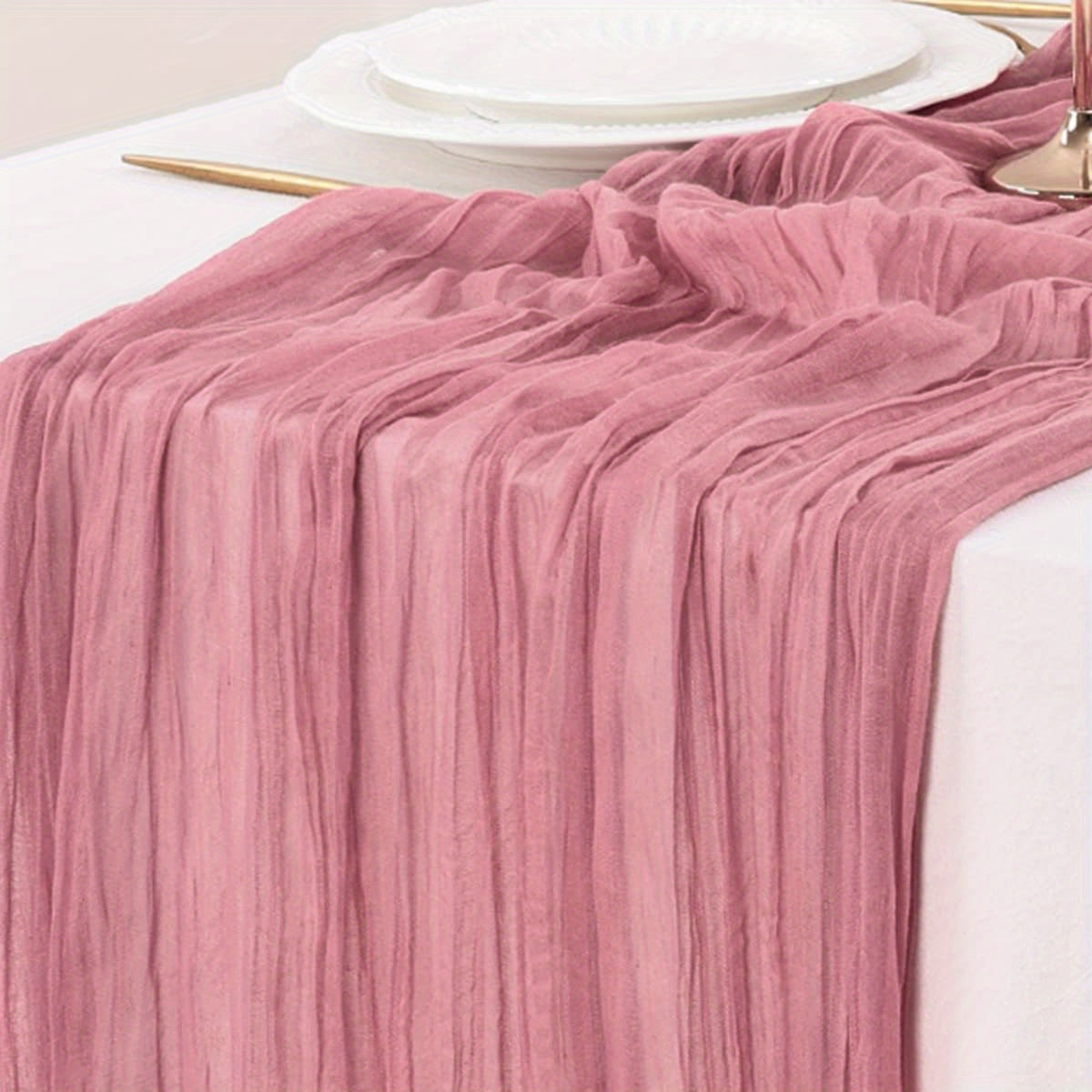 Multi-color pleated table flag - elegant dining table decor