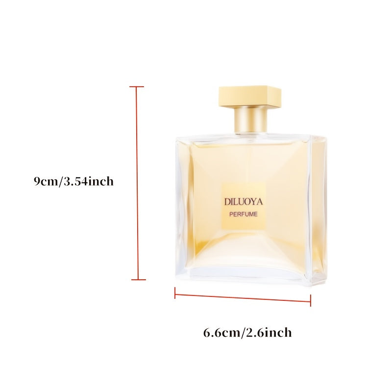 Diluya Eau De Parfum for Women: Romantic floral & fruity scent, ideal for parties, travel, & charm enhancement. Perfect gift for her, 3.4oz.