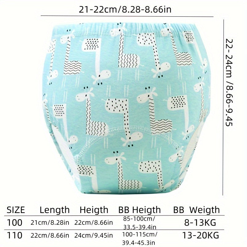 Set of 2/3 Cotton Waterproof Leak-proof Breathable Potty Training Pants, Reusable Diapers, Training Pants, Cloth Diapers