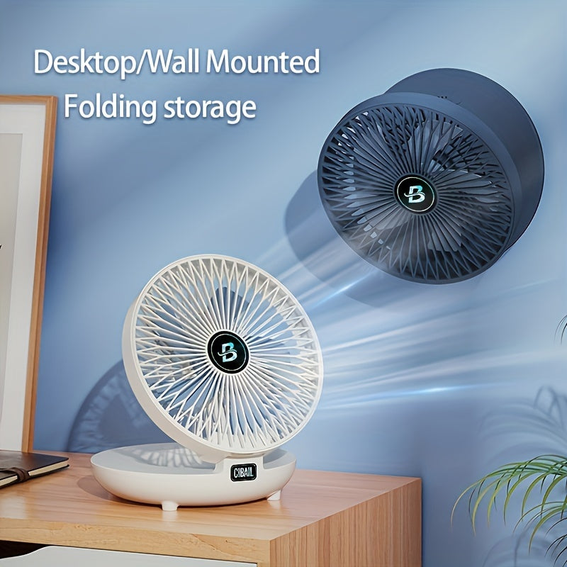 Silent, Powerful USB Fan with Versatile Design for Home, Office, and Dorms - Can be Mounted on Walls or Used on Desktops - Suitable for Indoor and Outdoor Use with Built-In Air Circulation Feature