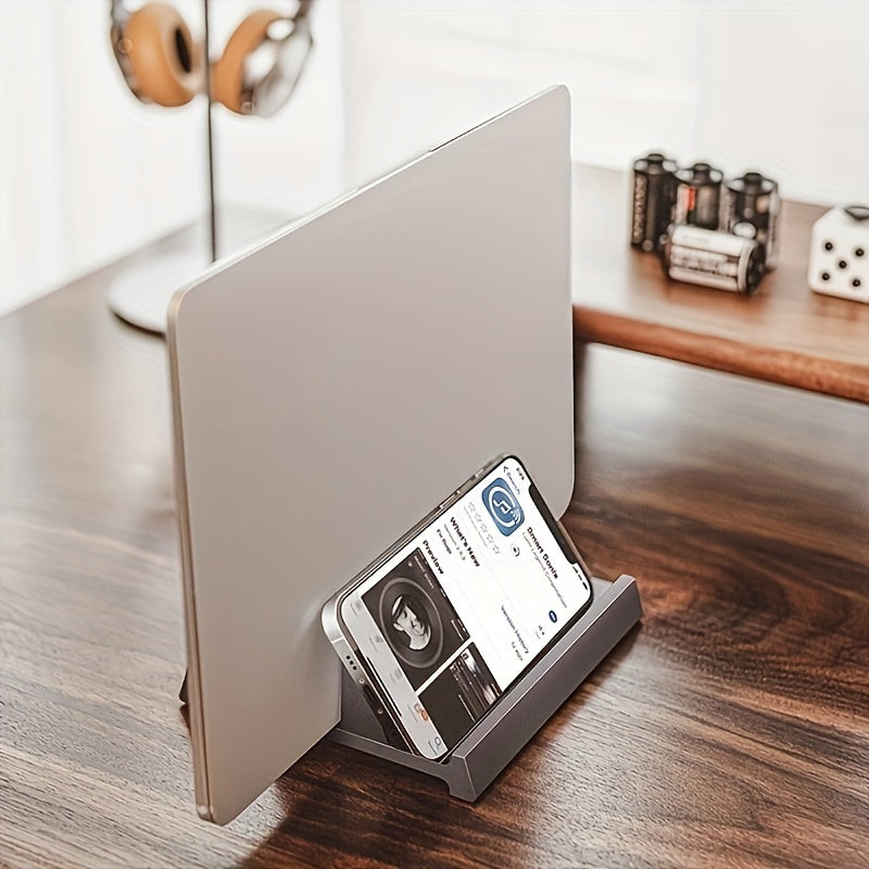 Adjustable ABS laptop stand with clip holder for various laptop brands.