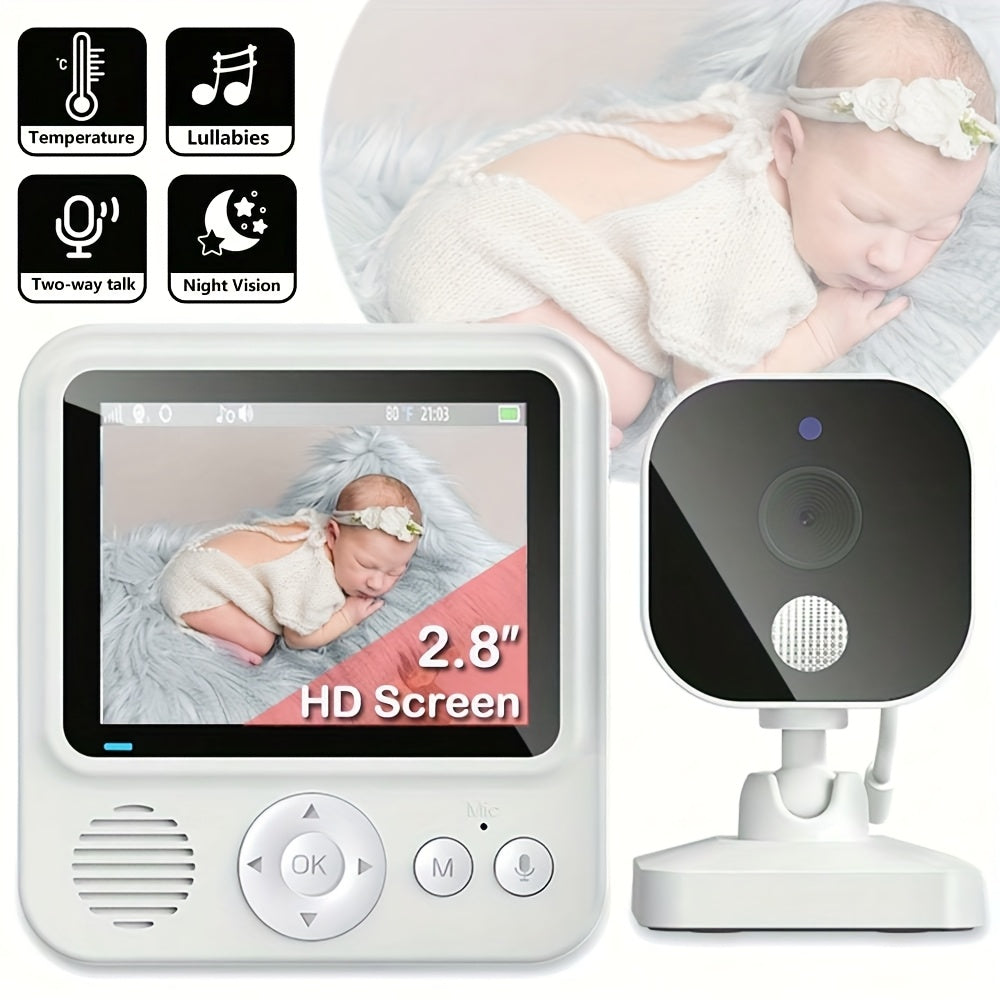 High Definition 1080P Monitor featuring Camera and Audio, Pan-Tilt capabilities, Two-Way Communication, 304.8 meter Range, USB Rechargeable, suitable for Indoor Use and Wi-Fi Connectivity