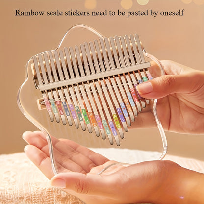 Exquisite 21-note crystal transparent Kalimba thumb piano - ideal gift for birthdays and holidays.