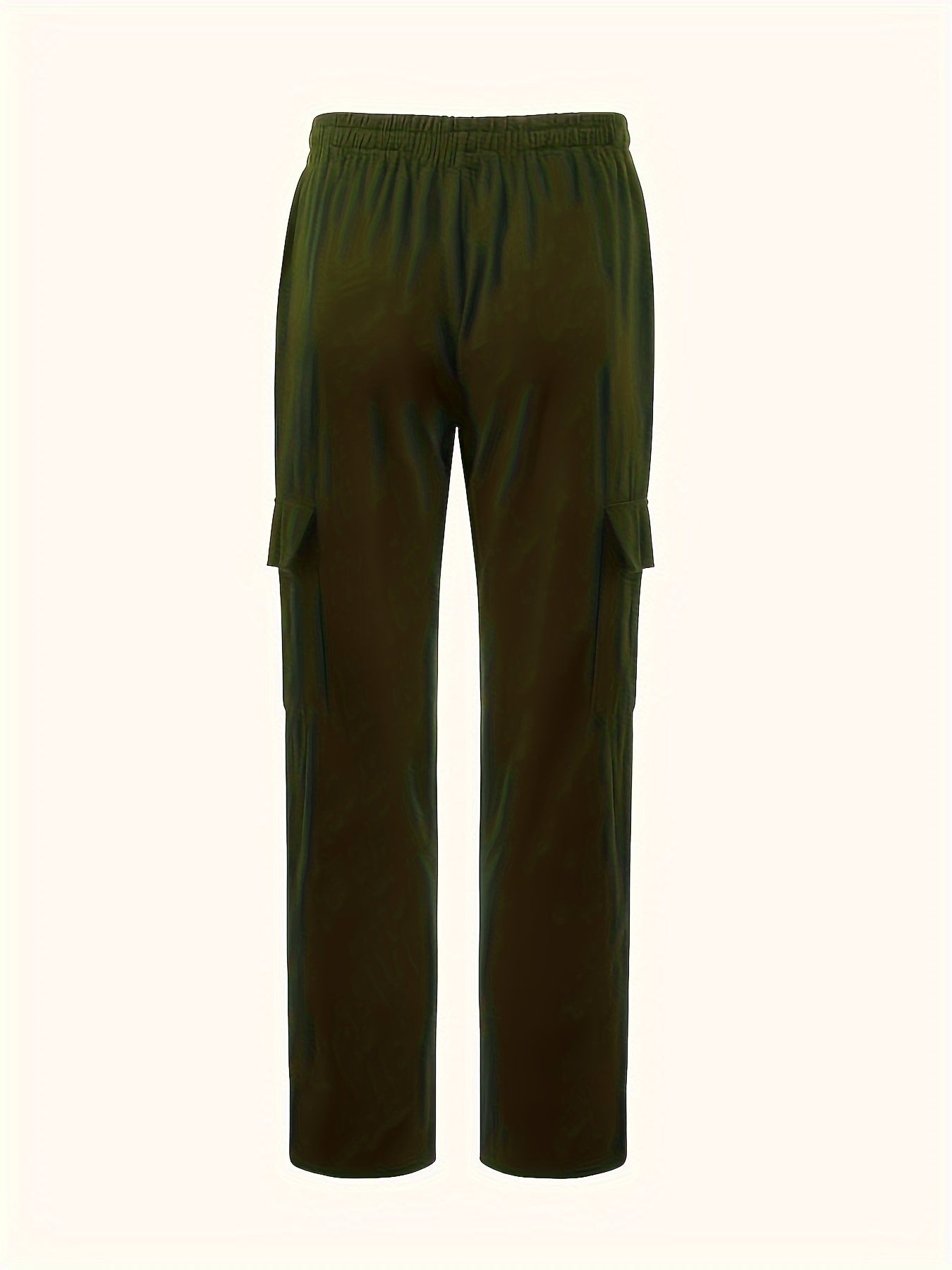 Retro men's cotton and linen drawstring trousers with multiple pockets for outdoor daily wear.