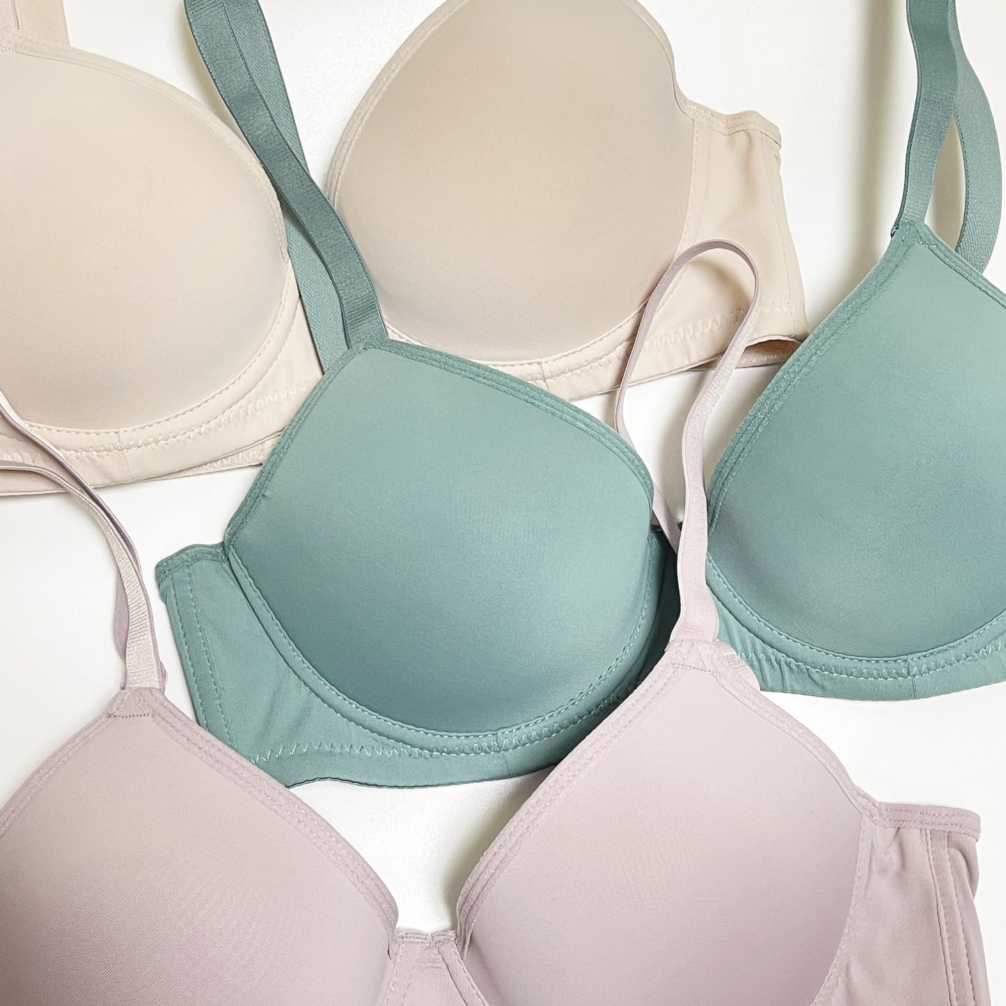 3 Simple Solid Push Up Bras for Everyday Comfort - Women's Lingerie & Underwear