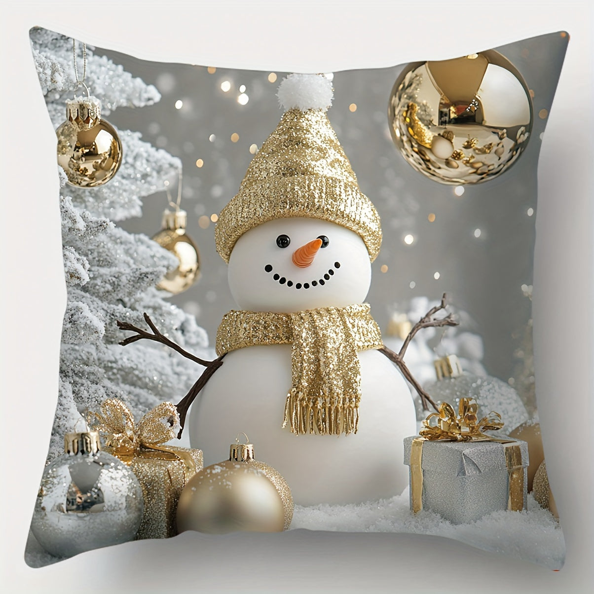 4-piece pillowcase set with Christmas themes, 45.01*45.01 cm. Perfect for room, living room, or sofa decoration. Pillow core not included.