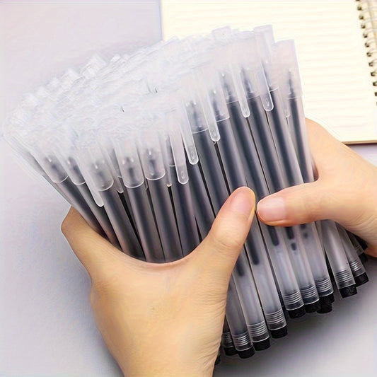 30 black Japanese gel ink ballpoint pens, 0.5mm ultra-fine tip, for home, school, and office use