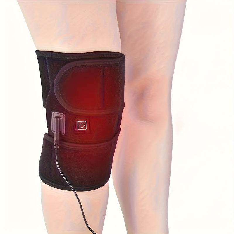 USB Heated Knee Pads with Adjustable Straps offer dual head massage and warmth, with 3 temperature control settings. Made of polyester fabric, no batteries required. Perfect gift for