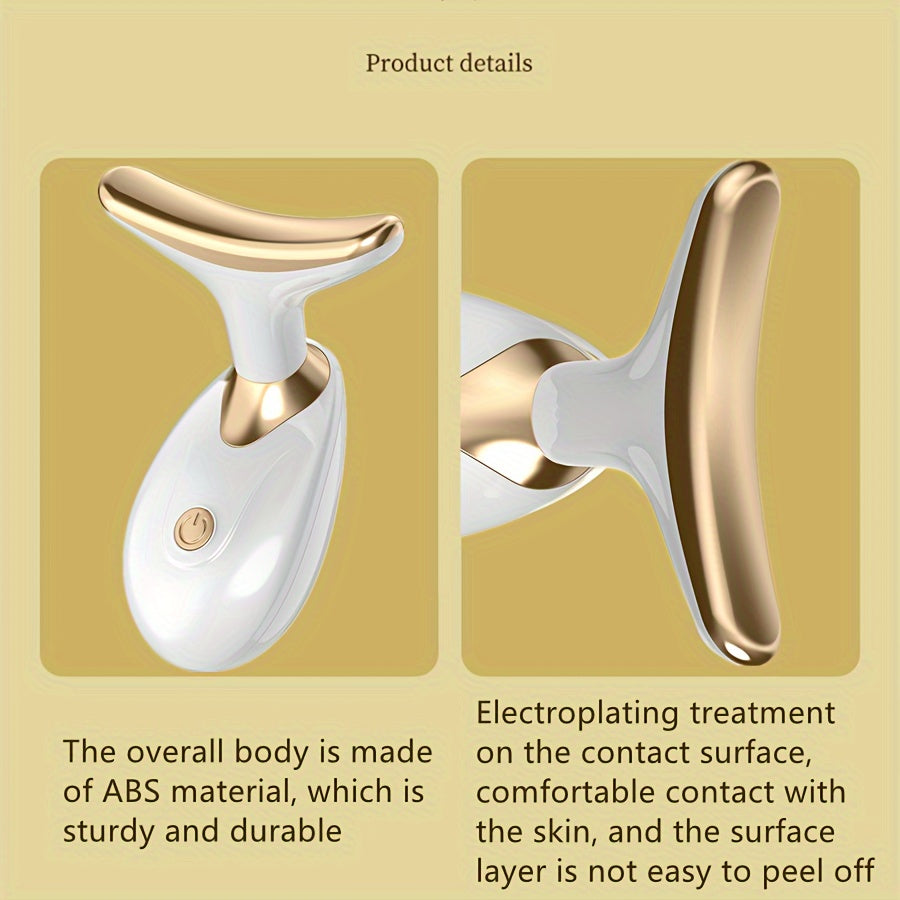 Nourplus Electric Facial Massager: Portable handheld device powered by 2 AAA batteries.