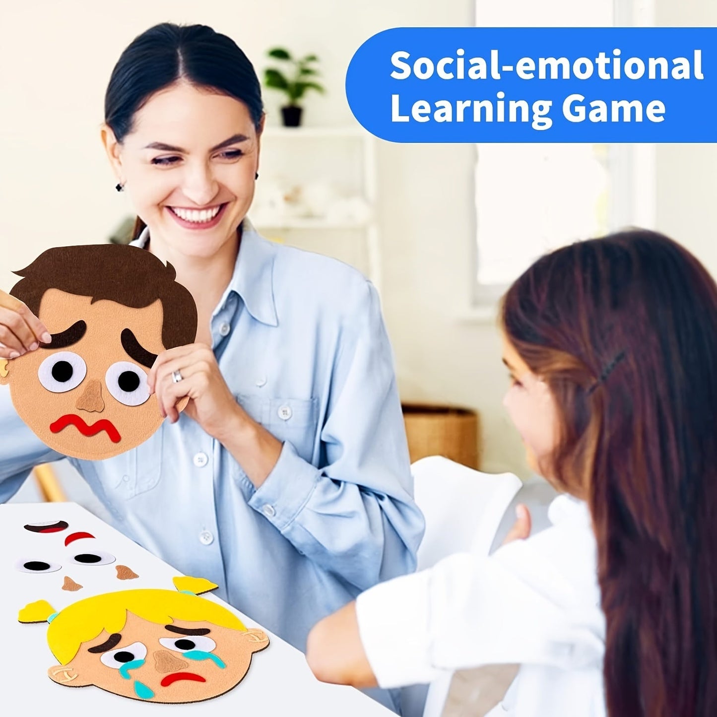 116-piece Social Emotional Learning Games Set, includes Family Members Face Mood Board Sensory Toys with Multiple Face Accessories. Perfect for Play Learning and makes a great Kids Gift.