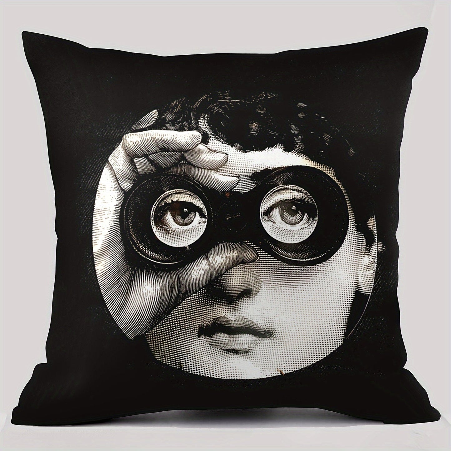 One Lina Cavalieri Artificial Throw Pillow Case featuring a Square Art Eye design for Decorative Cushion Cover, Pillowcase Only Included