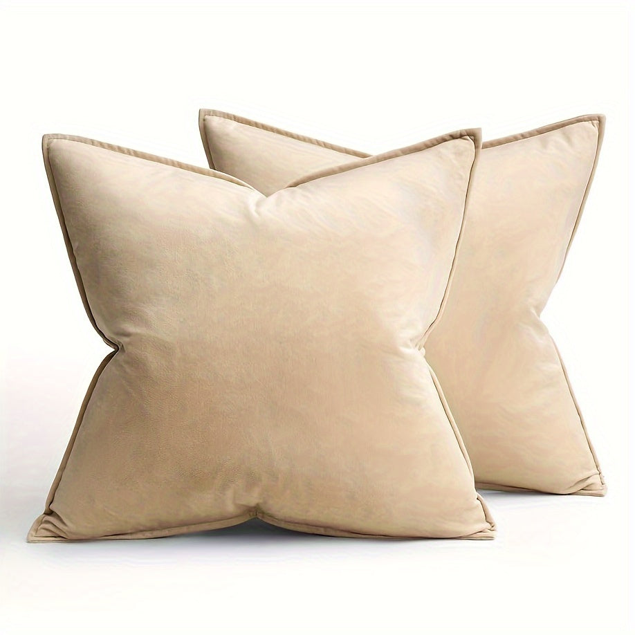 Set of 2 Soft Velvet Throw Pillow Covers for Sofa, Bedroom, Car - No Pillow Insert Included