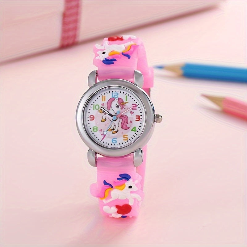 Kids' Dinosaur Quartz Watch - Fun Gift for Students, Battery-Powered