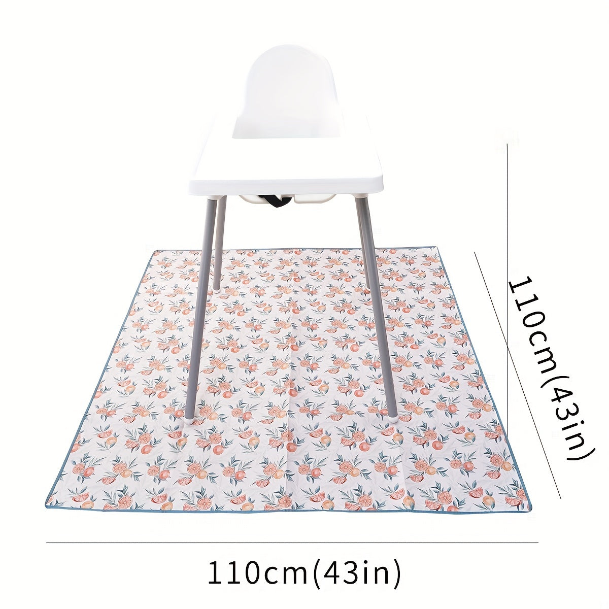 Spill-proof Floor Mat for High Chairs and Arts/Crafts, Waterproof and Anti-Slip with Easy Clean-Up, Versatile for Picnics, Tables, and Baby Playtime