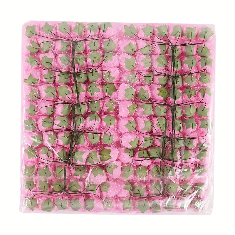 144 mini foam rose artificial flowers for wedding decoration or DIY crafts, pack of 144.