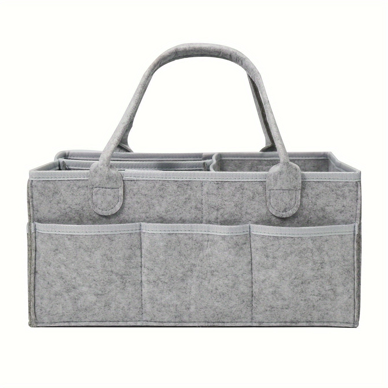 Mommy Basket Diaper Bag and Storage Box in Grey Felt Cloth - Perfect for Halloween or Christmas Gift