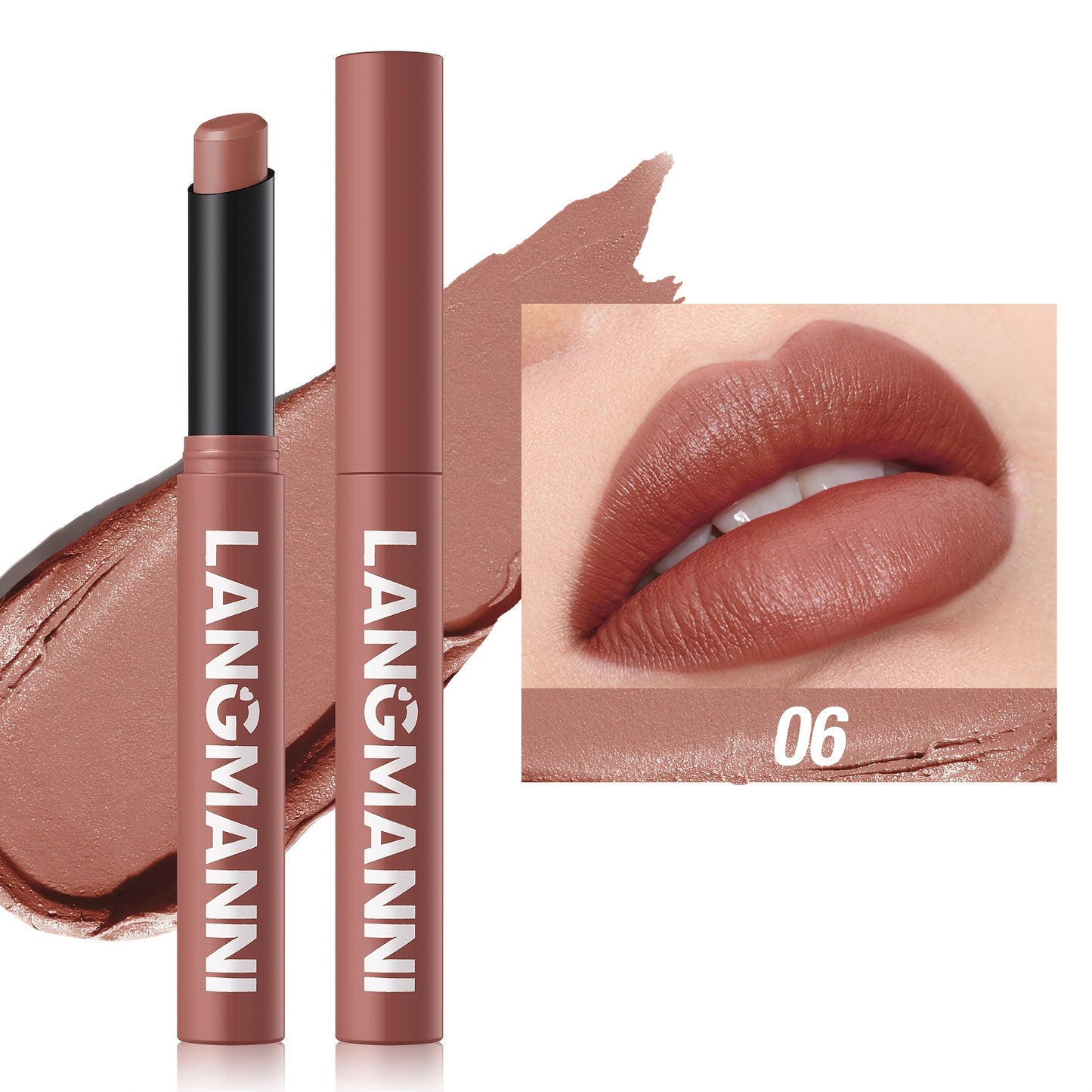 Smooth Velvet Matte Lipstick, Moisturizing, Easy to Apply with Natural Shine.