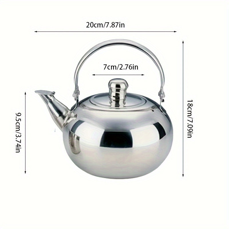 The Stainless Steel Teapot includes an Infuser for a flawless brewing experience of Coffee and Green Tea, suitable for both Home and Office settings.