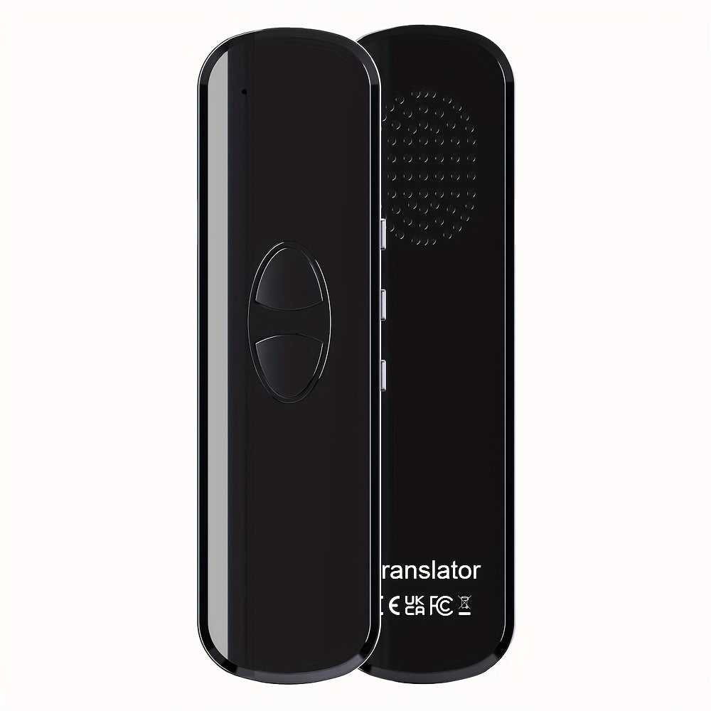 137-language instant translator, portable AI voice translation device with USB-C charging, wireless connection, and 400mAh battery, ideal for travel, business, and language learning.