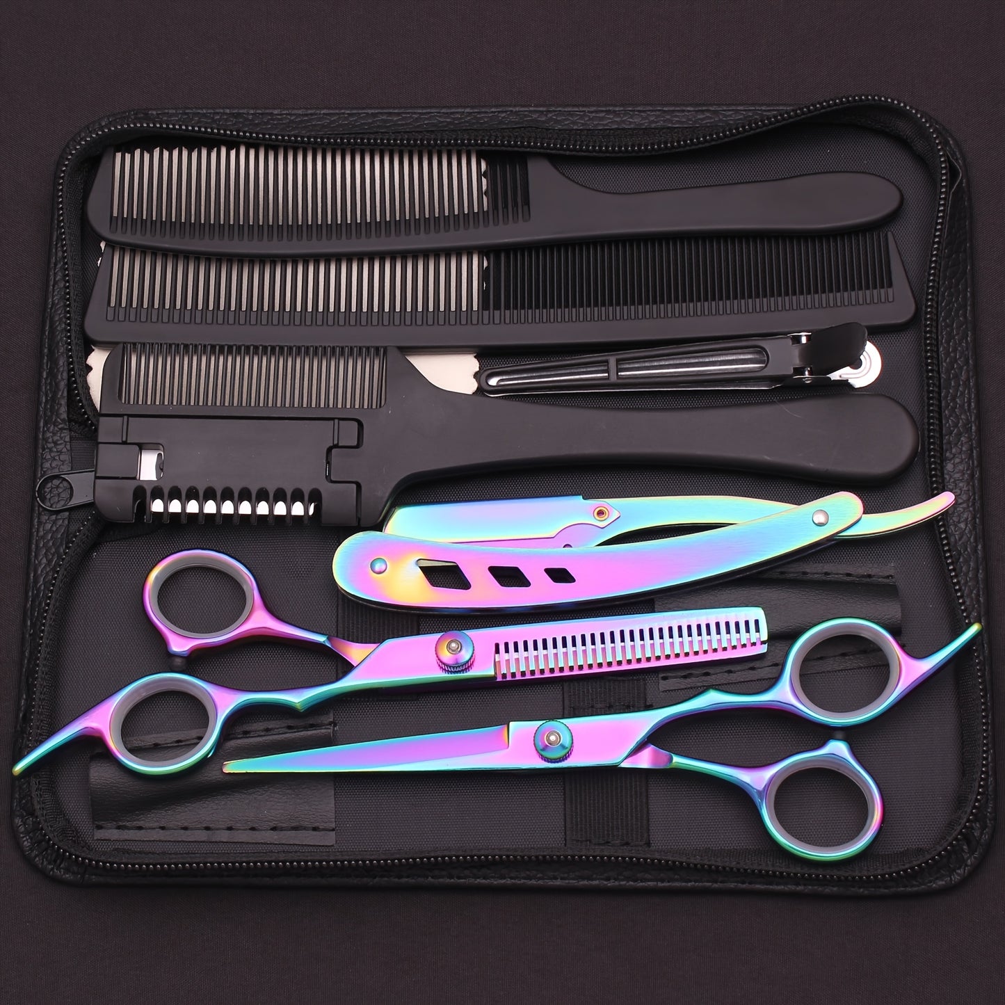 Professional Japan Stainless Hair Cutting Scissors Set for hairstylists.