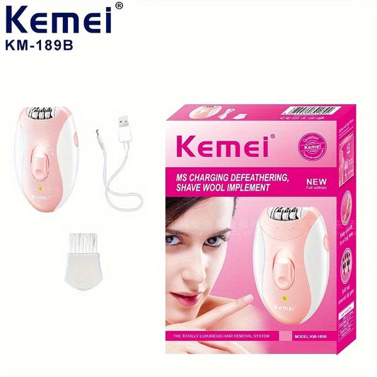 Kemei KM-189B Hair Removal Device: stylish, portable USB shaver for private trimming.