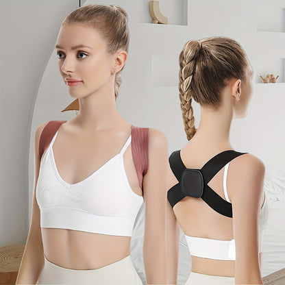 Unisex Adjustable Posture Brace offers comfortable, ergonomic back support, relieves hunchback, and reduces burden on men and women. Made of breathable mesh, with adjustable shoulder