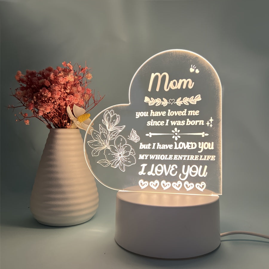 Celebrate special occasions with this Mother-themed night light, perfect for Mother's Day, Thanksgiving, birthdays, and more. Featuring a single soft and warm light, it adds a cozy touch to any bedroom decor. Eid Al-Adha Mubarak!