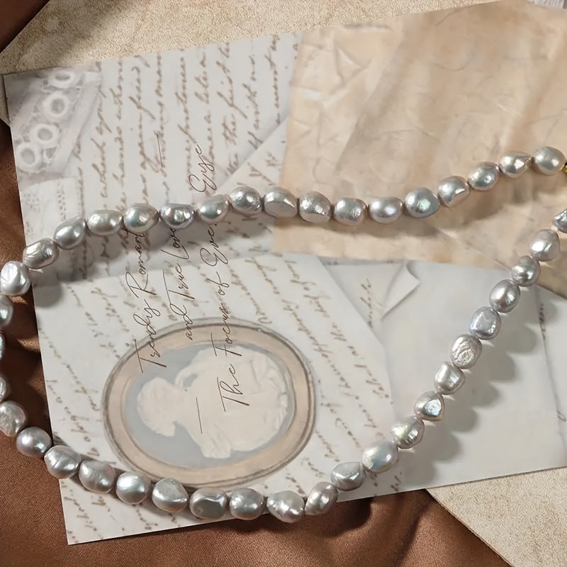 Unique Baroque Design Freshwater Pearl Necklace with a Vintage Flair - Ideal for Special Occasions and Gifting