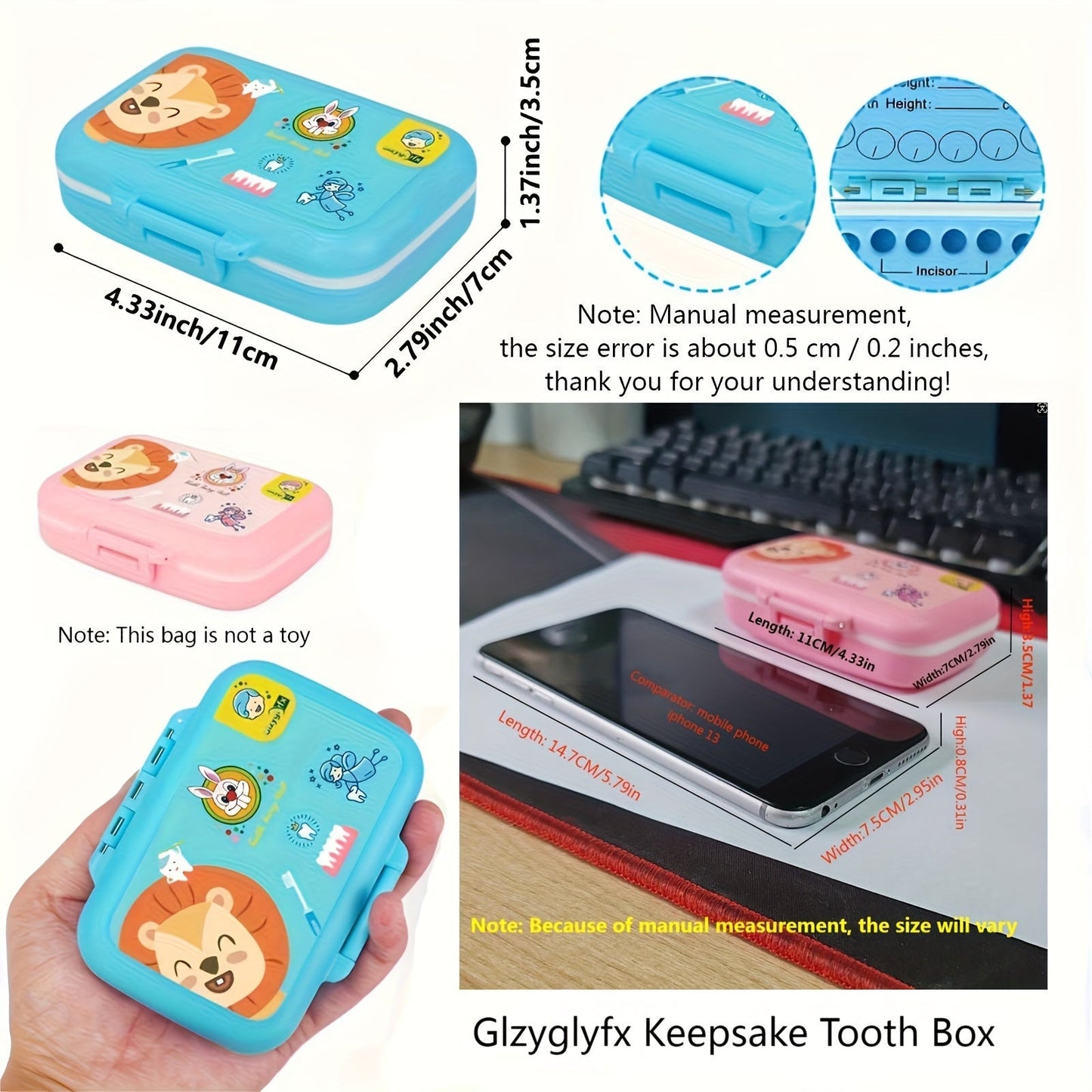 [Bestselller] Glzyglyfx Tooth Fairy Keepsake Box - Safely Store and Display Teeth, Ideal for Preserving Memories, Thoughtful Gift for Holidays and Milestone Events