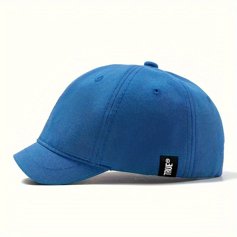 Men's adjustable baseball cap with hip-hop letter patch - stretch fit, street style, polyester