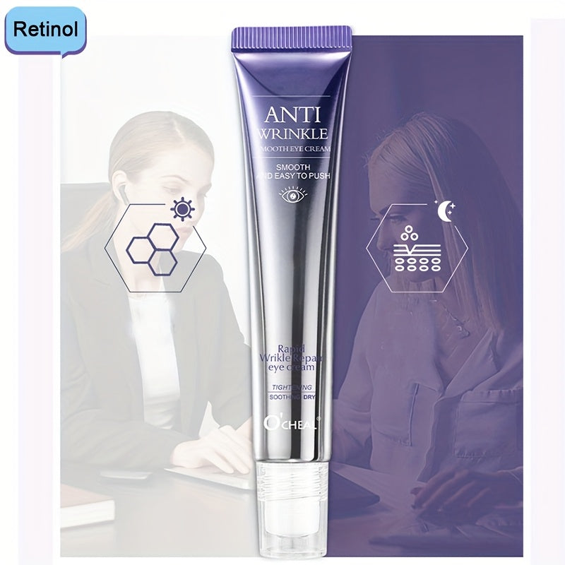 Smooths wrinkles, firms and tightens skin with eye cream essence.