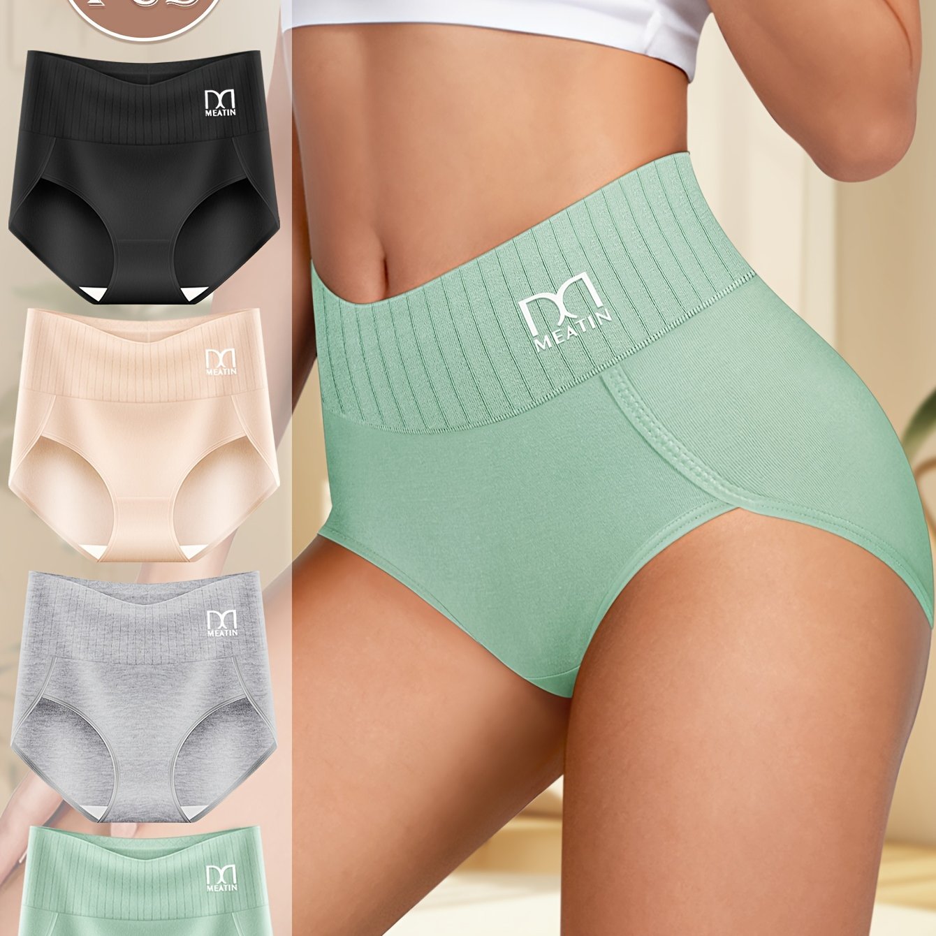 Briefs are sexy, comfy, breathable, and stretchy with label prints for women's lingerie and underwear.