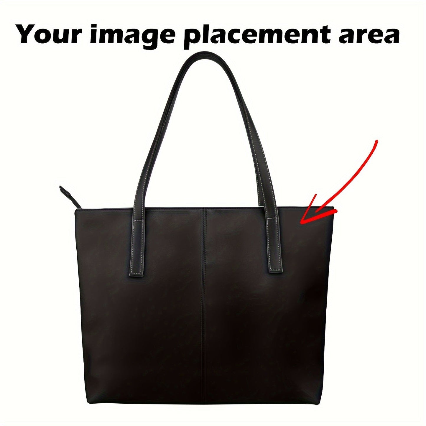 Stylish and spacious tote bag made with chic microfiber faux leather, featuring a waterproof design and zip closure. Ideal for work, travel, and everyday use.