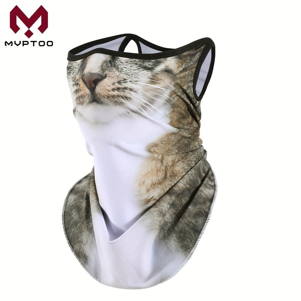 Stay warm and stylish with the MVPTOO 3D Printed Scarf featuring hanging ear loops and an animal print design. Ideal for cycling, motorcycling, and outdoor activities, this versatile accessory can be worn as a balaclava, full face mask, or neck warmer.