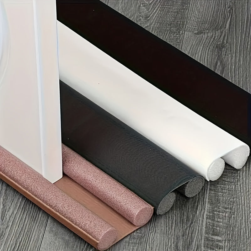 1pc Durable Fabric Door Seal Strip in White, Black, or Brown - Soundproof, Wind & Dust-Proof with Textured Surface for Enhanced Grip.