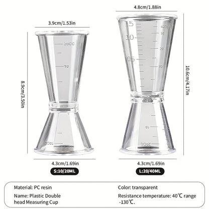 Cocktail shaker measuring cup for precise alcohol measurements in the kitchen bar.