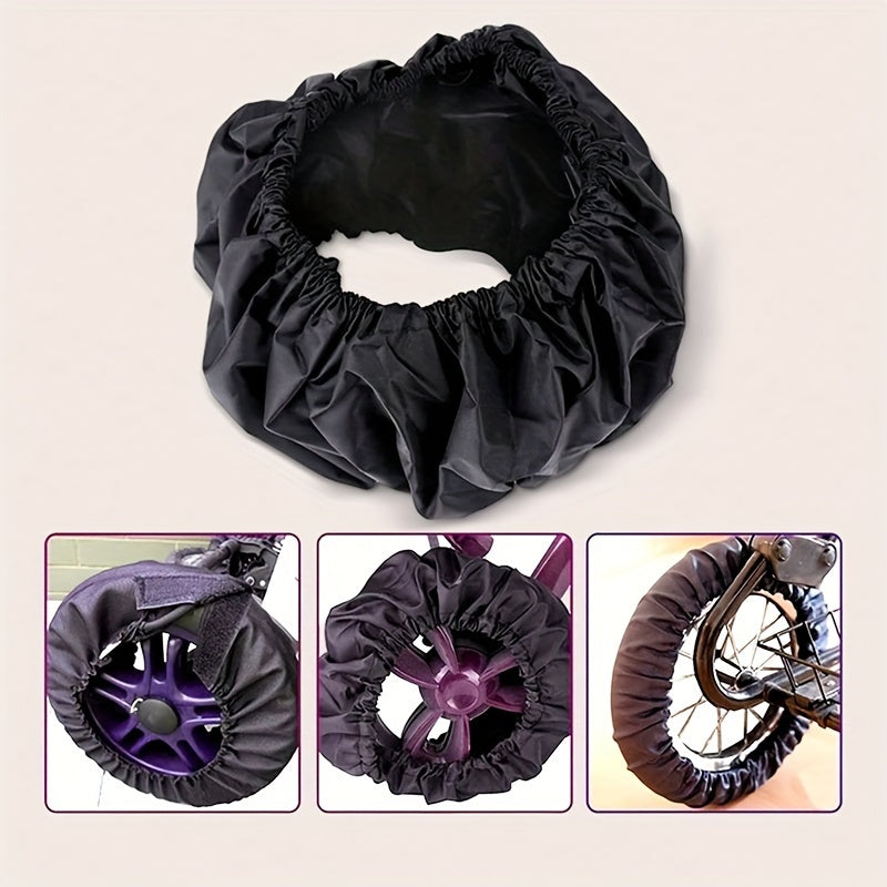 [Top Pick] Sturdy Nylon Large Stroller Wheel Covers - Keep Your Kids' Pushchairs Dust-free with this One Set of Protective Covers