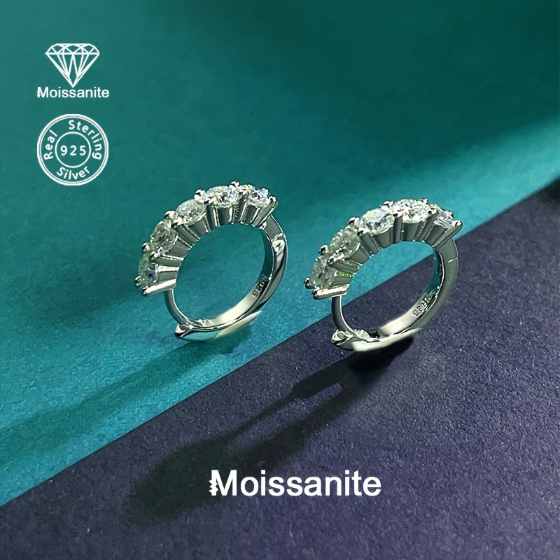 Elevate your style with these stunning 925 Sterling Silver Moissanite Earrings, perfect for any occasion from luxurious parties to everyday wear. This fashion jewelry for women is lightweight at only 0.09oz and is ideal for birthdays, Valentine's Day