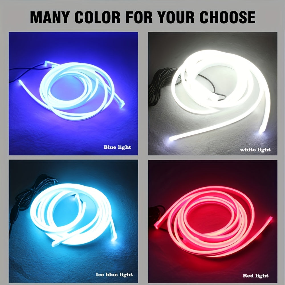 LED Car Hood Decorative Light Strip - Dynamic Flow, Always On, 12V Hardwired