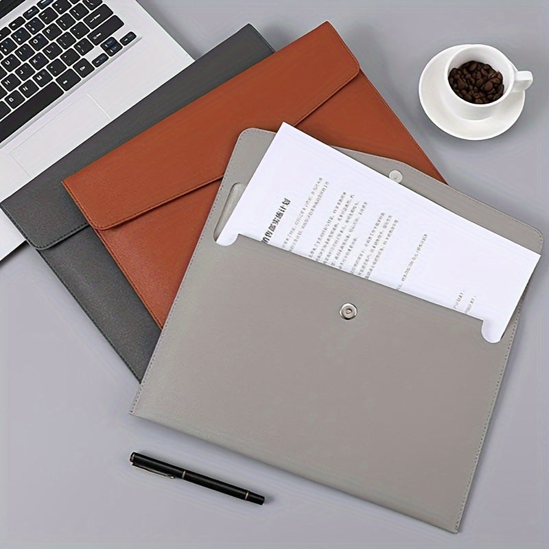 A4 paper file bag for business office storage, waterproof and portable for school or documents.