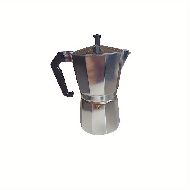 The Traditional Italian Espresso Maker - Stylish Aluminum Coffee Pot for Manual Brewing, No Electricity Required - Ideal for Making Mochas & Teas at Home, Elegant Design for Coffee Lovers, Handcrafted Espresso Machine|Classic Coffee Maker|Designed with a