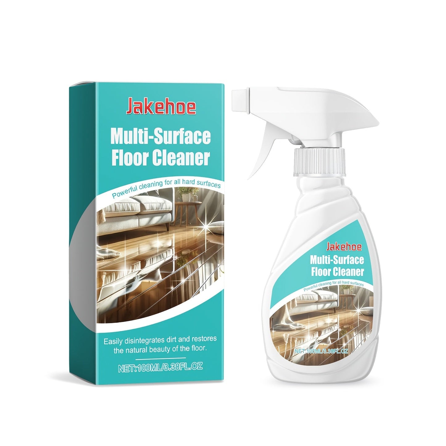 Powerful Stain Removal and Polishing Liquid Formula for Kitchen, Living Room Tiles, and Bathroom - Multi-Surface Floor Cleaner made with Citric Acid and Leaves No Residue