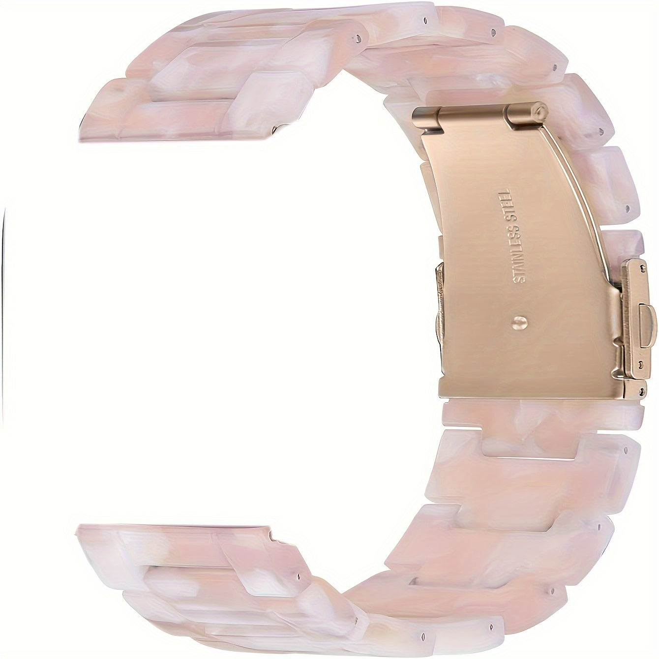 Chic Ivory White Resin Band for iWatch - Fits 38mm to 49mm Sizes, Compatible with Ultra & Series Models - Sleek, Comfortable Design with Butterfly Clasp, Lightweight and Gentle on Skin