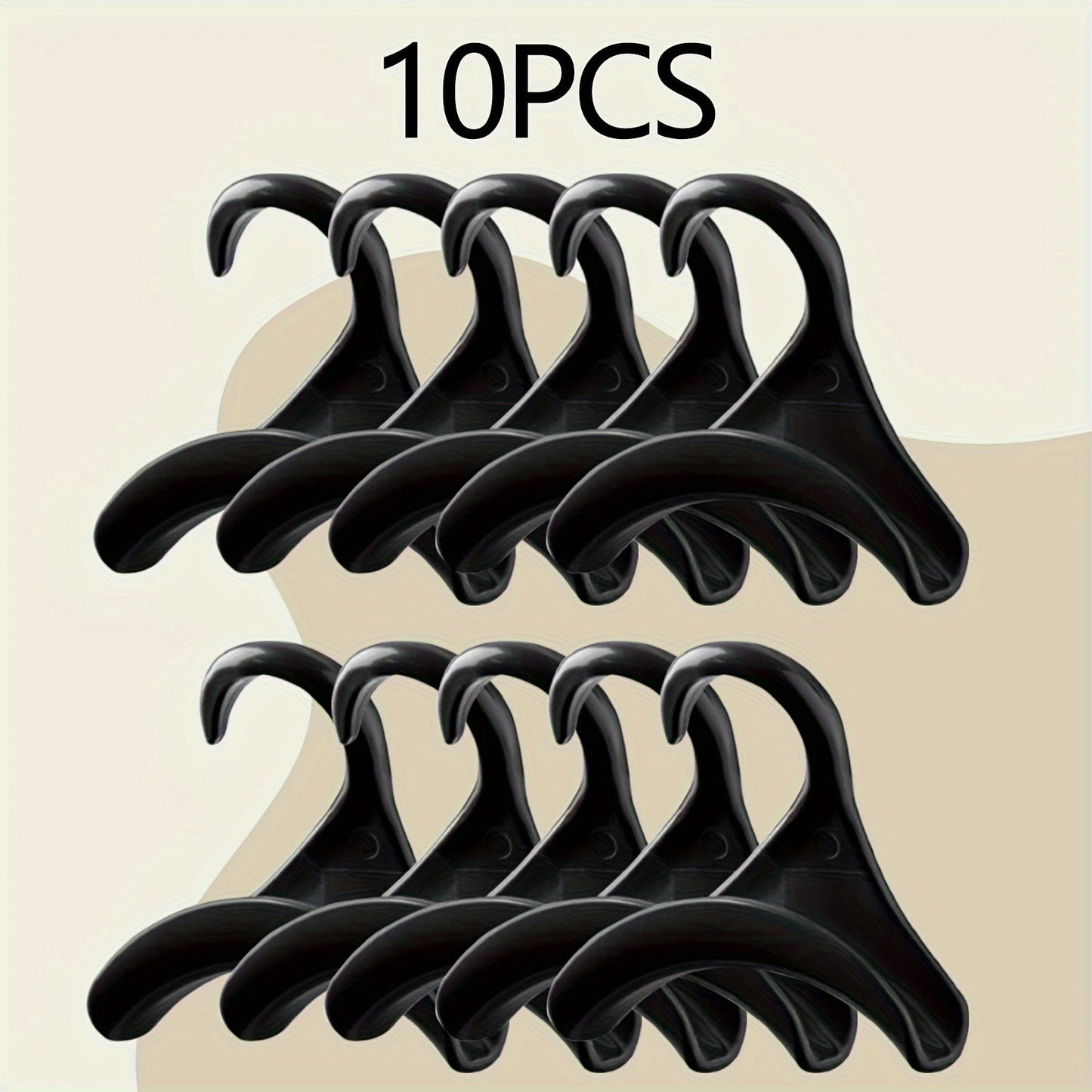 Pack of 10 Black and White Purse Hooks - Strong Tote Bag Holders for Bags, Scarves, Hats, and Closet Organization