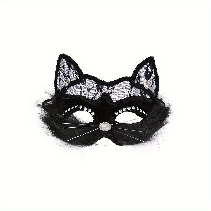 Get ready to stand out with this exotic animal cat mask! Made from PVC material, this embossed, non-stretch face covering is perfect for parties, Halloween, costume events, and cosplay. It's easy to clean with hand wash or dry cleaning, making it a