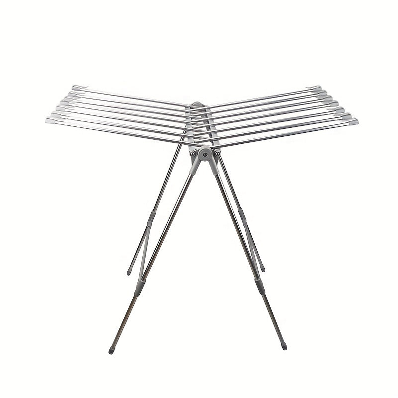 Foldable Clothes Drying Rack - Perfect for Outdoor Camping and Home Use! This freestanding laundry dryer stand is made of durable stainless steel and is easy to store when not in use. Ideal for drying racks.