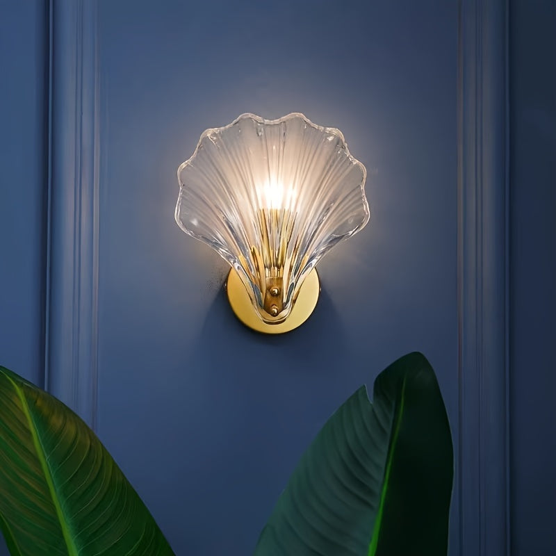 LED wall sconce with glass shell, color changing light, hard-wired switch, detachable fixture, easy installation, for bedroom, living room, stairs - no batteries needed.